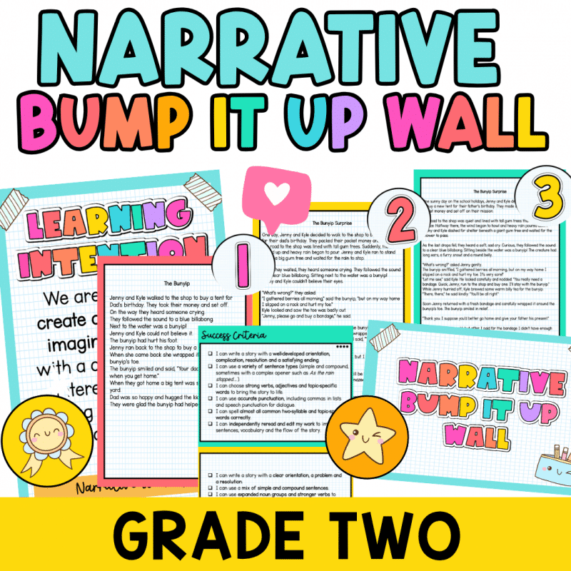 grade two narrative bump it up wall