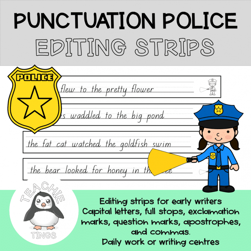 Sentence Editing Strips — Teachie Tings