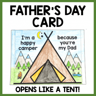 Father's Day Card - Tent and camping theme