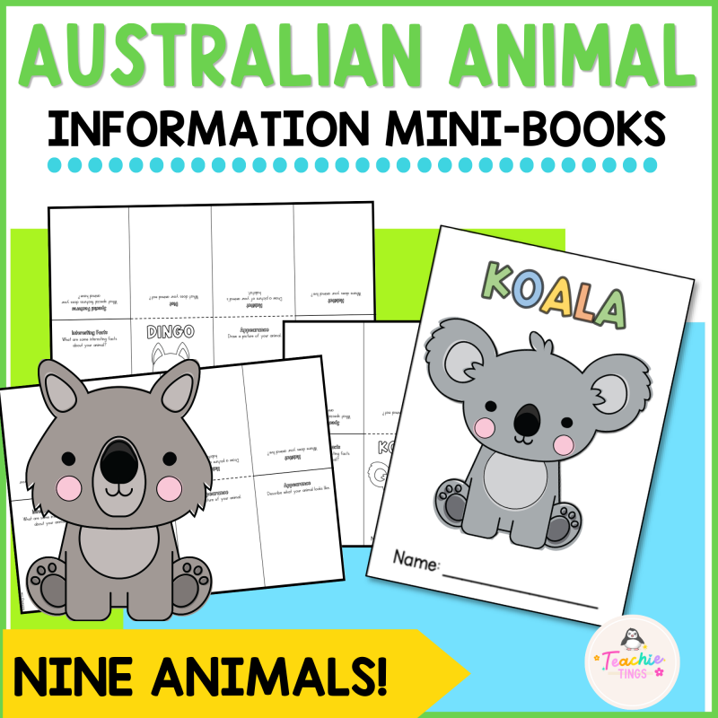 Australian animal mini books