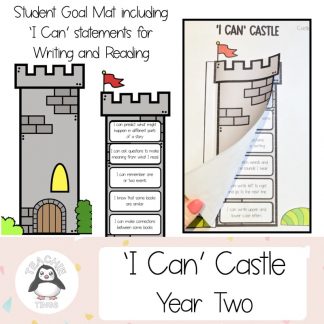 'I Can' Castle for YEAR TWO - Student Goal Mat for Writing and Reading