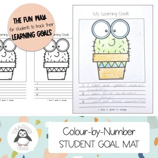 Student Goal Mat - Colour-by-Number Cactus