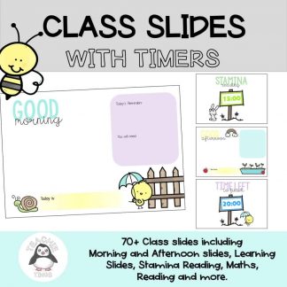 Class Slides with Timers - Distance Learning - Google Slides