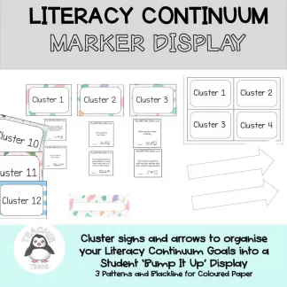 Literacy Continuum Marker Display Freebie