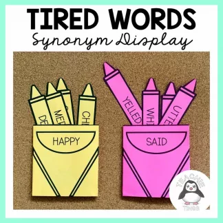 tired words synonym display