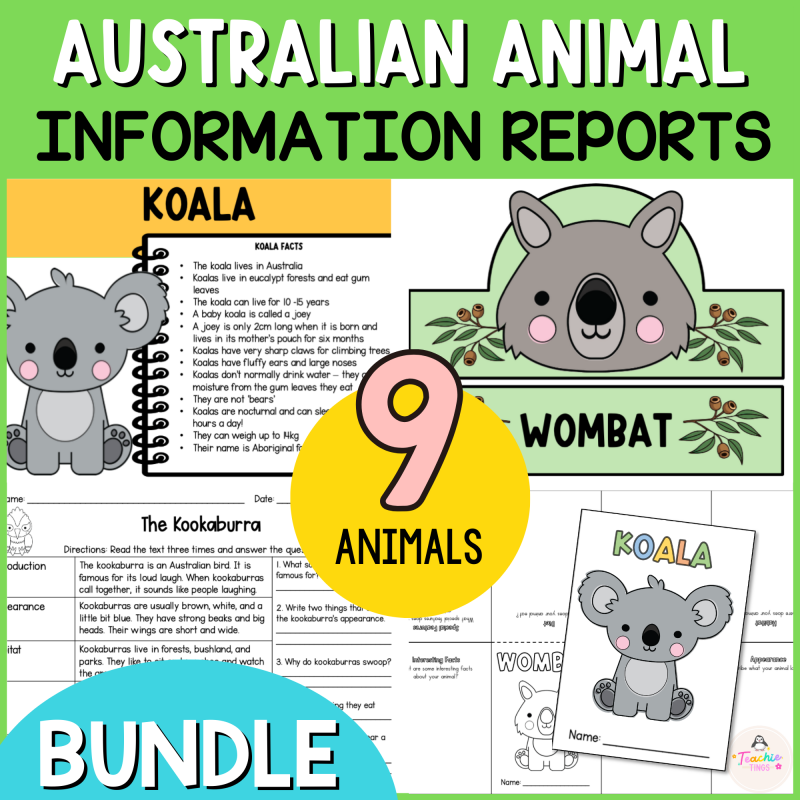 Australian Animal Information Writing Bundle