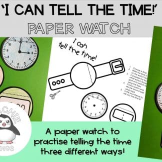 Telling Time Paper Watch