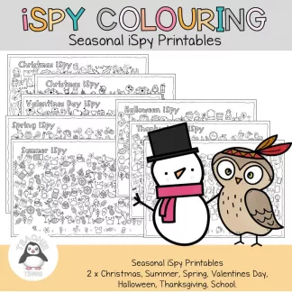 iSpy colouring pages