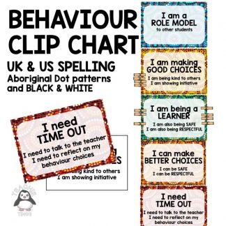 Positive Behaviour Clip Chart - Aboriginal Dot theme