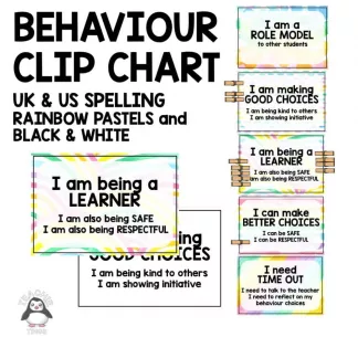 pastel rainbow clip chart