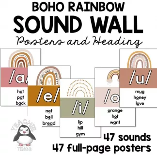 boho rainbow sound wall