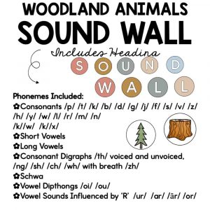 woodland animals sound wall
