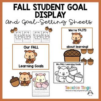 Fall Student Goal Display and Student Goal Sheets