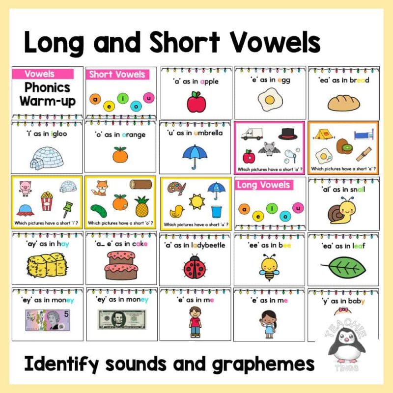 Long and Short Vowels Phonics WarmUp Slides PowerPoint and Google Slides - Image 2