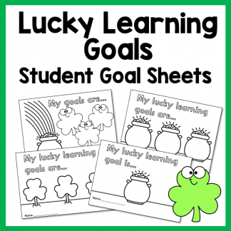 St Patricks Day Student Goal Sheets | March Student Goals
