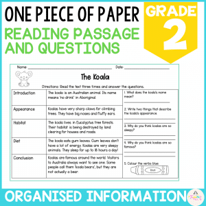 Australian Animal Reading Passages – Years 1/2 – Teachie Tings – Time ...