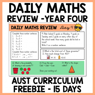 Year 4 Daily Maths Practise Slides - Australian Curriculum 10 Weeks