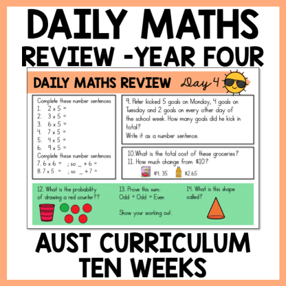 year four maths daily review