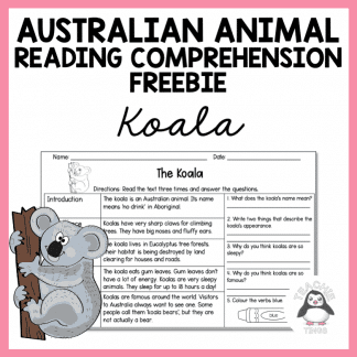 Australian Animal Reading Comprehension