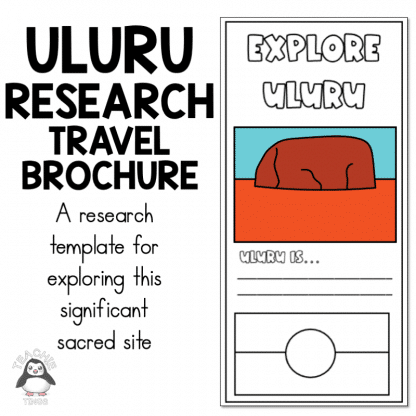 Uluru Research Template 'Travel' Brochure' Australian Aboriginal Sacred Sites