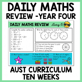 Daily Maths Review year 4 Australian Curriculum