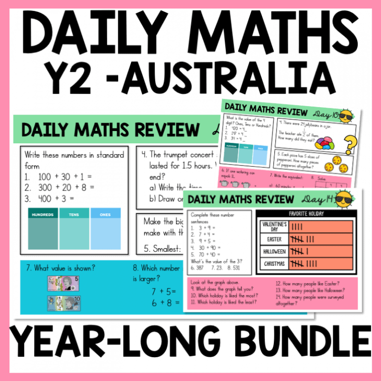Year 2 Daily Maths Review Slides - Australian Curriculum Year-Long ...