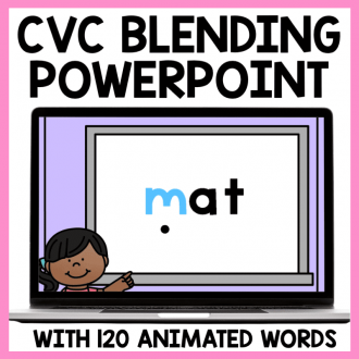 CVC Word Blending PowerPoint | Decodable CVC Words Warm-Up