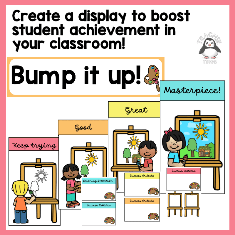 Bump It Up Wall Display - Little Artists — Teachie Tings