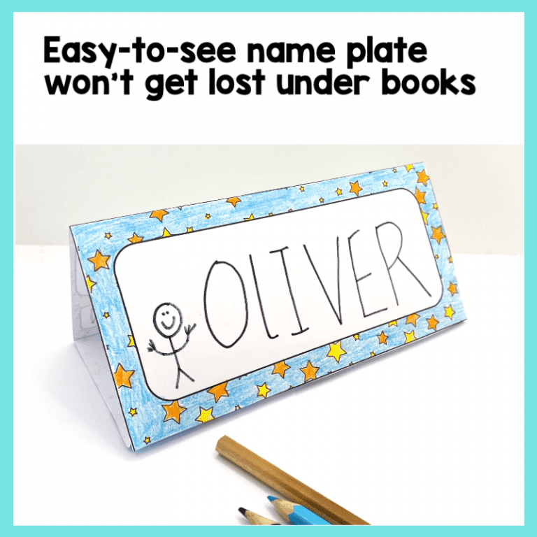 Student Desk Name Plate Trifold — Teachie Tings