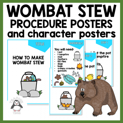Wombat Stew Procedural Writing Posters + recipe sequencing