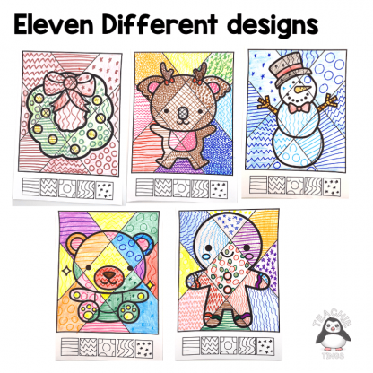 Christmas pattern colouring