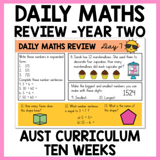 Year 2 daily maths set 4
