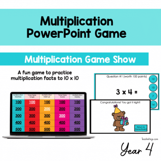 Multiplication Game Show - PowerPoint Game Y4