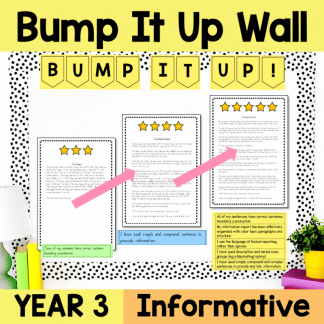 Year 3 Information Report Bump It Up Wall