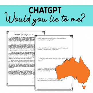 CHATGPT Would you lie to me? Australia
