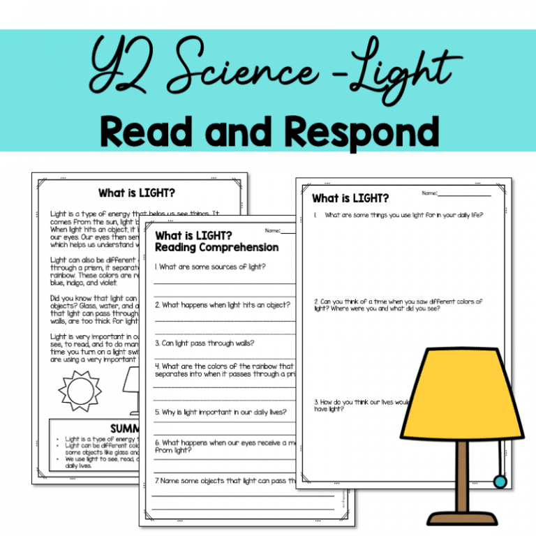 Year 2 Science Light Read And Respond — Teachie Tings