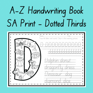 A-Z Handwriting Book South Australian Print