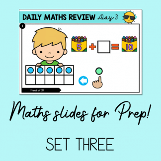 Daily Maths Slides for Prep - Set 3
