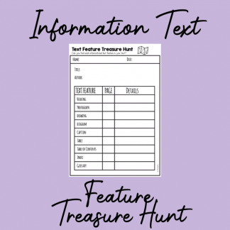 Informational Text Features Treasure Hunt