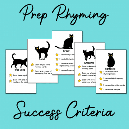 prep rhyming success criteria