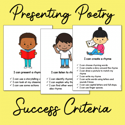 presenting poetry success criteria