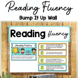 reading fluency bump it up wall