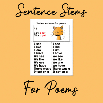 sentence stems for poems