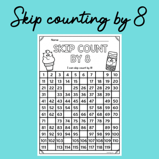 Skip Counting by 8 Worksheet