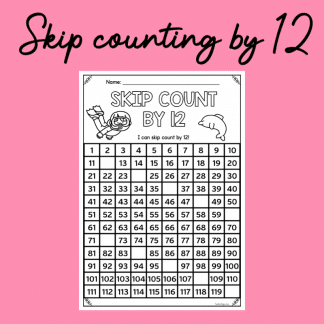 Skip Counting by 12 Worksheet