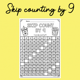 Skip Counting by 9 Worksheet