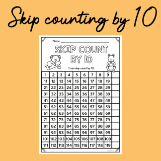 Skip Counting by 10 Worksheet