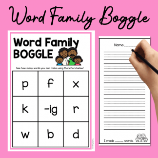 word family boggle