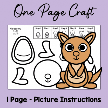 one page kangaroo craft