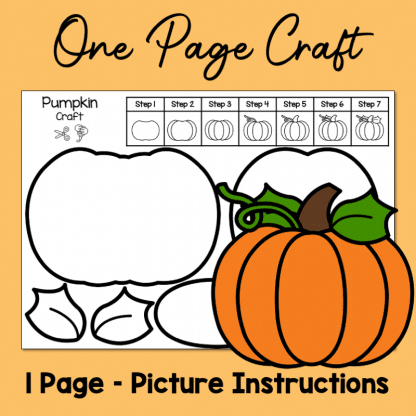 One page pumpkin Craft